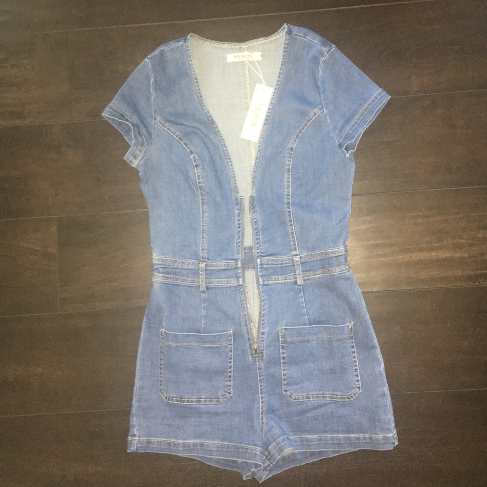 Denim Romper